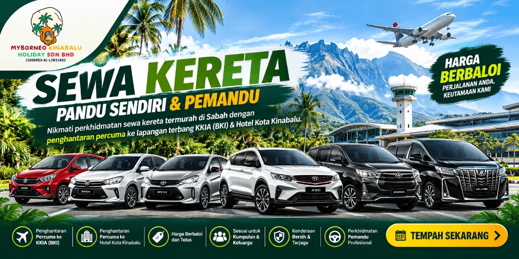 Sewa Kereta Pandu Sendiri & Pemandu Sabah Banner