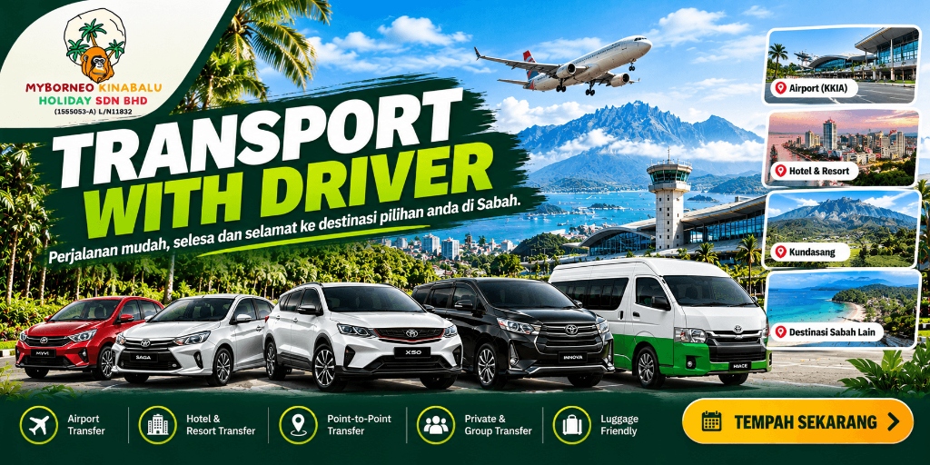 Transport With Driver (TWD) Sabah Banner