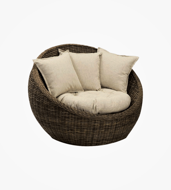 Wicker Couch Brown